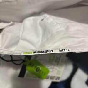 d. jeans Recycled Twill High Waist Capri in White